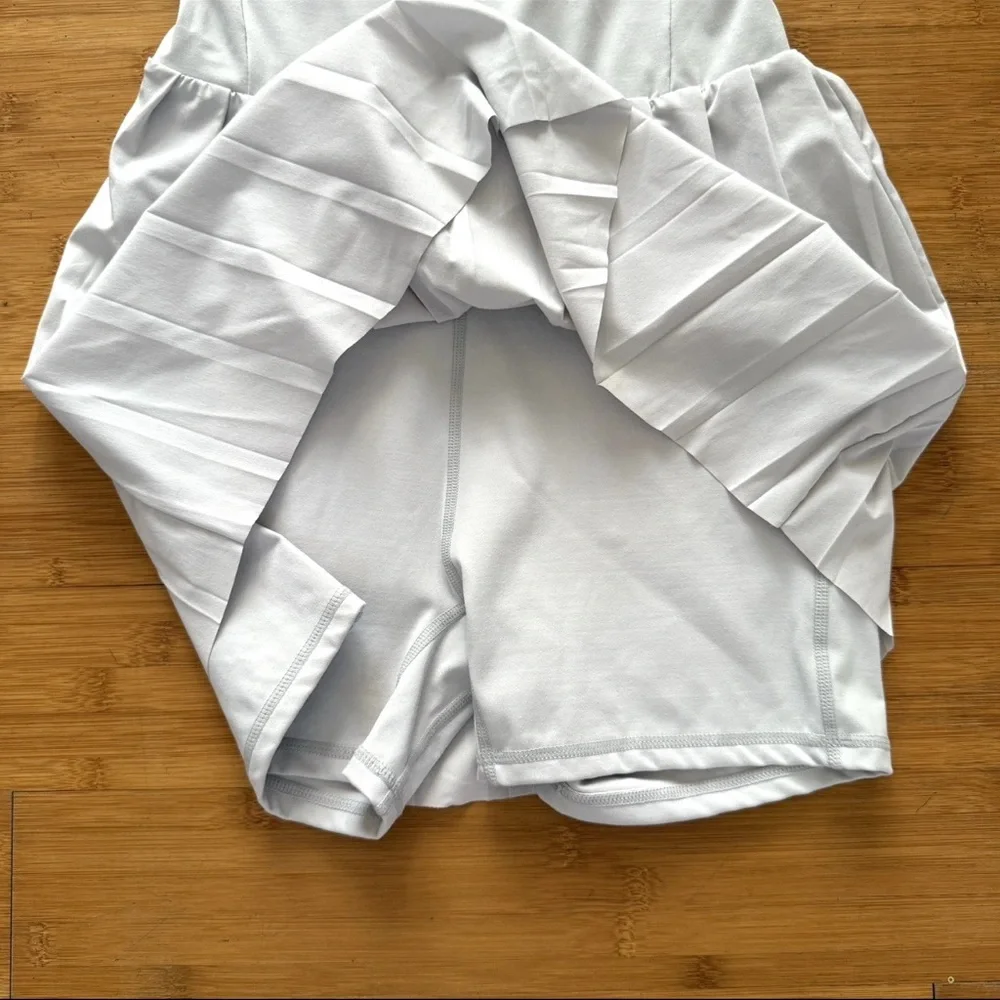 Varley White Pleated Tennis dress romper - Picture 6 of 13